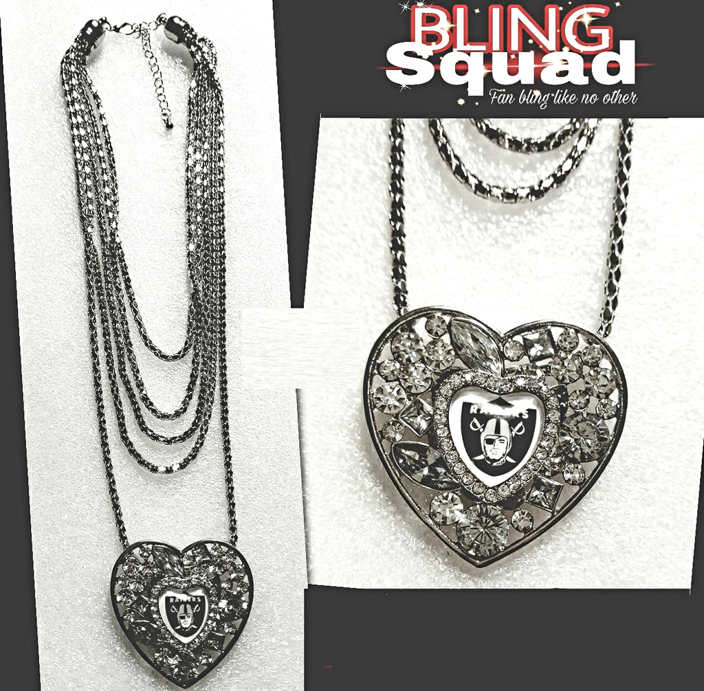 Raider double chain Heart necklace