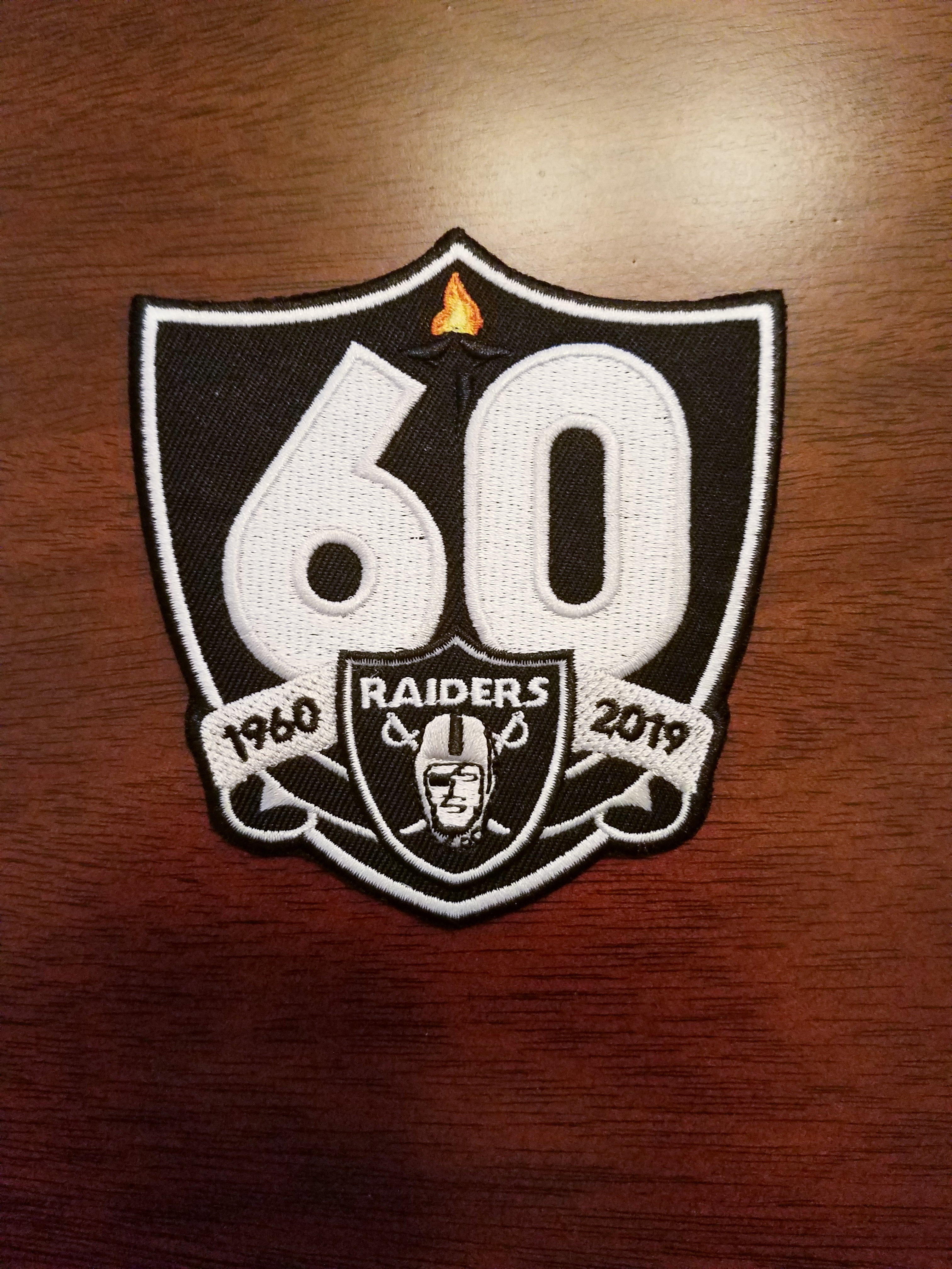 raiders 60th anniversary patch