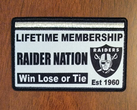 RAIDERS membership Patch